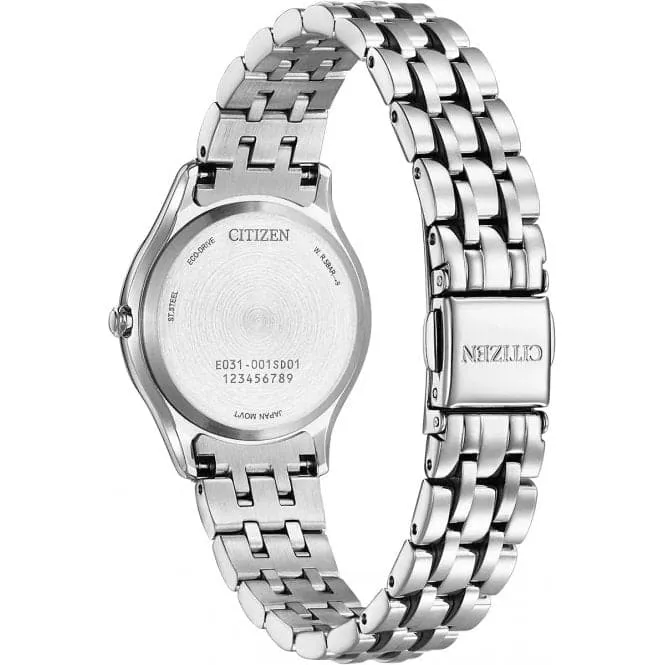 Ladies Eco-Drive Silhouette Diamond Bracelet Watch EM1010-51D