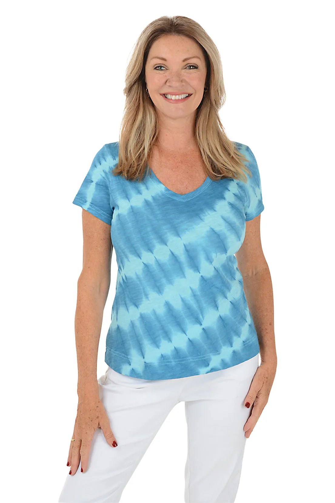 Lapis Diagonal Tie-Dye Tee