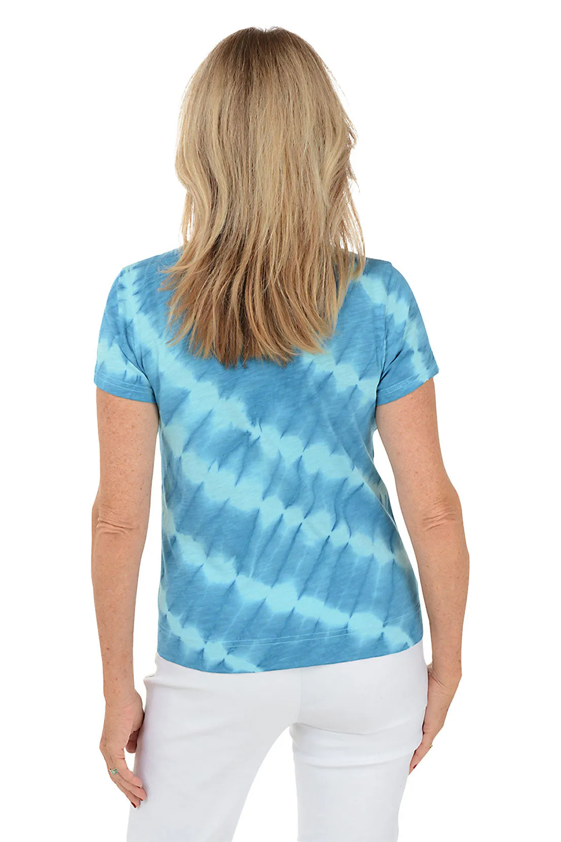 Lapis Diagonal Tie-Dye Tee