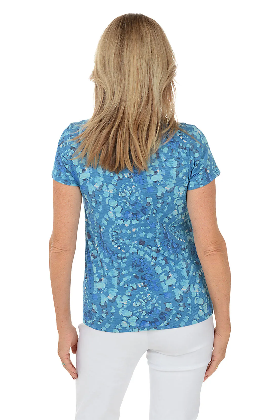 Lapis Kaleidoscope V-Neck Tee