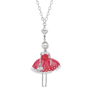 Le Amiche Swarovski Pearl Red Rose Doll Charm