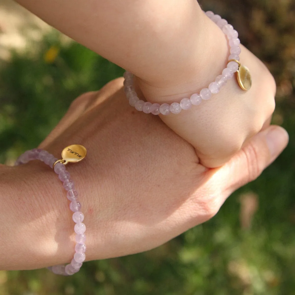 Lilac Amethyst Mom & Me Bracelet Set