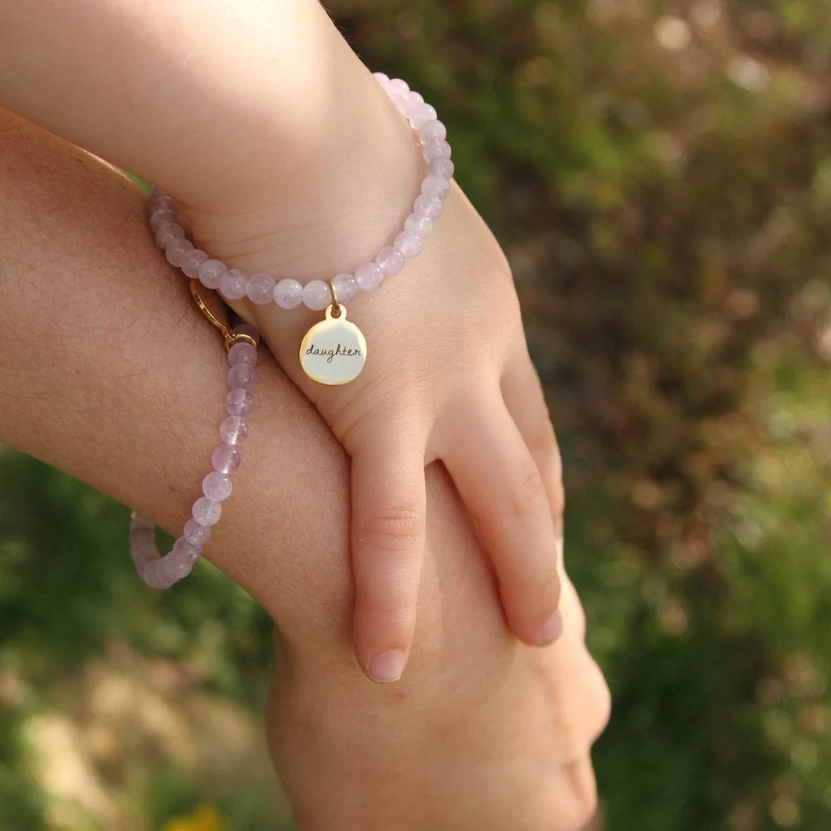 Lilac Amethyst Mom & Me Bracelet Set