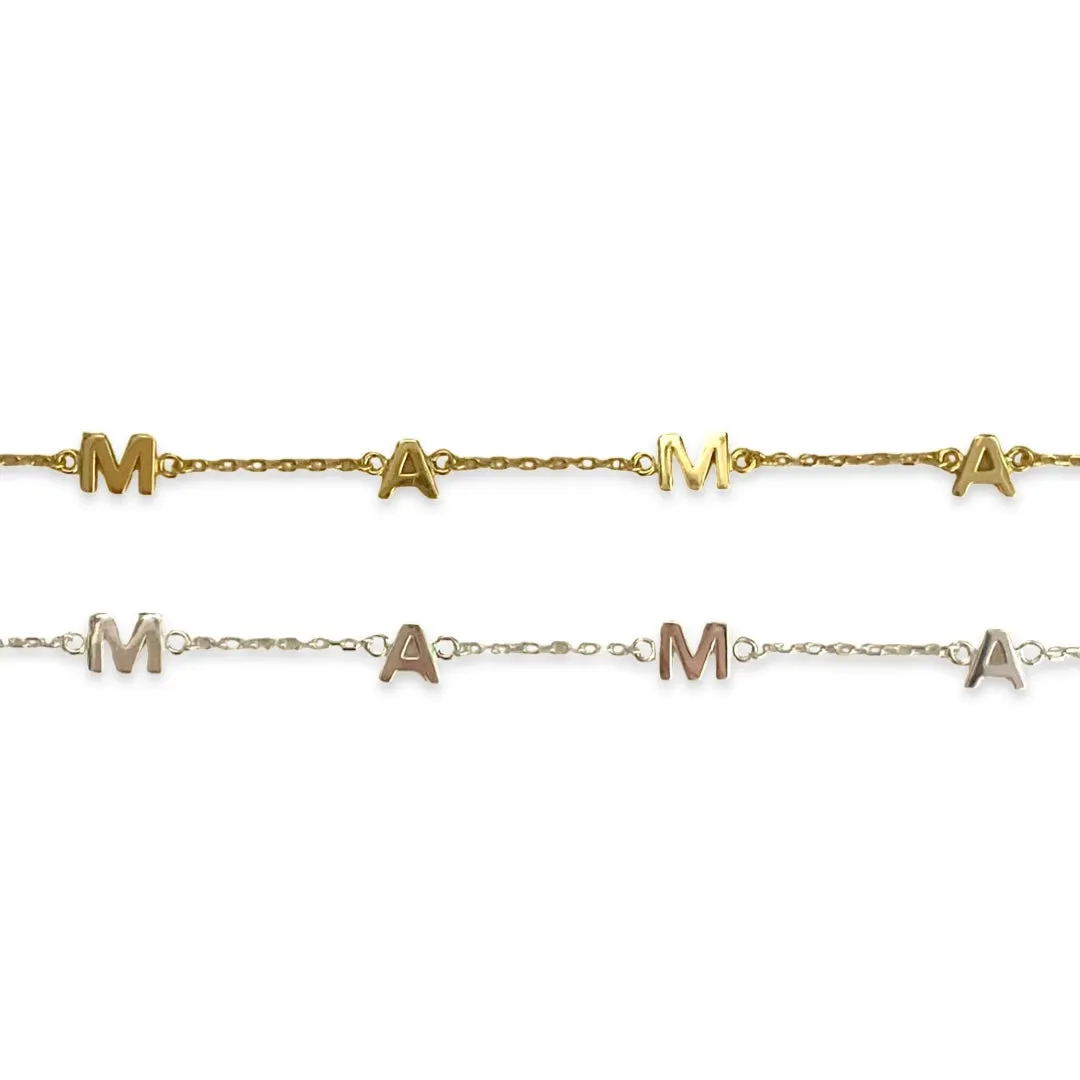 Mama Block Chain Bracelet