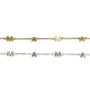 Mama Block Chain Bracelet