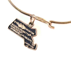 Massachusetts State Charm Bracelet, Necklace, or Charm Only