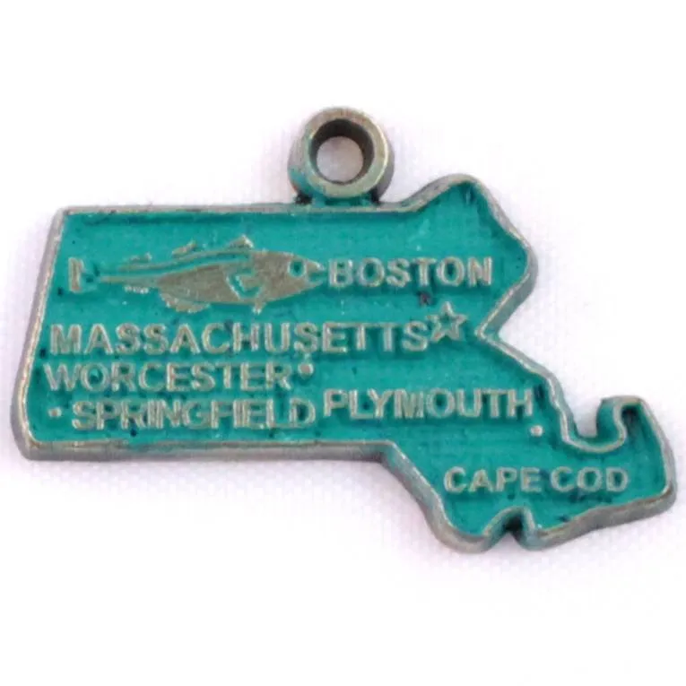 Massachusetts State Charm Bracelet, Necklace, or Charm Only