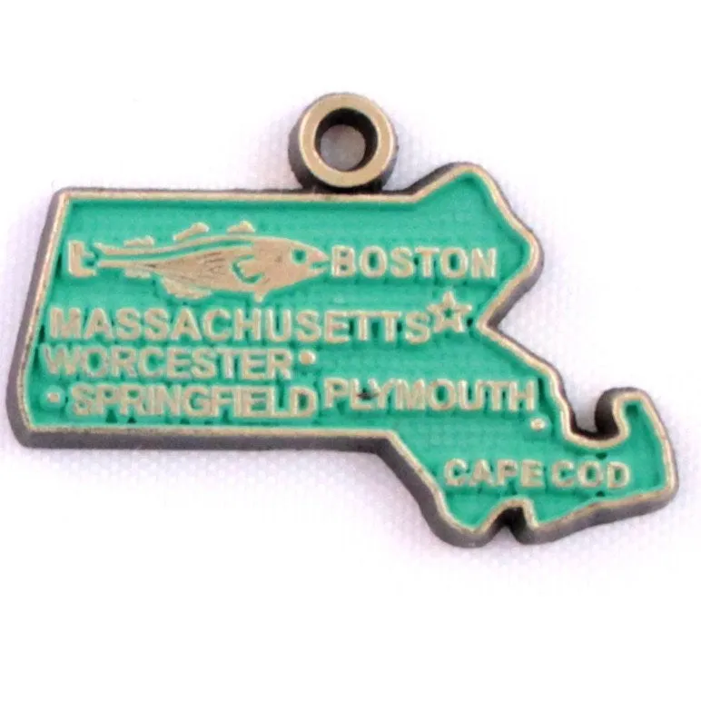 Massachusetts State Charm Bracelet, Necklace, or Charm Only