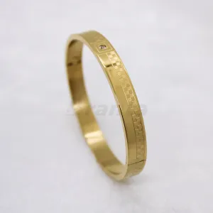 Memoir Chess Design Gold Bracelet For Men