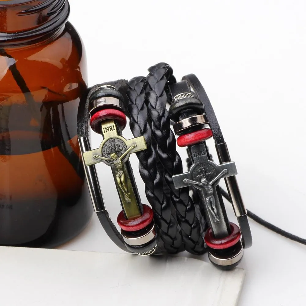 Men's Cross Bracelet <br> Jesus' Sacrifice