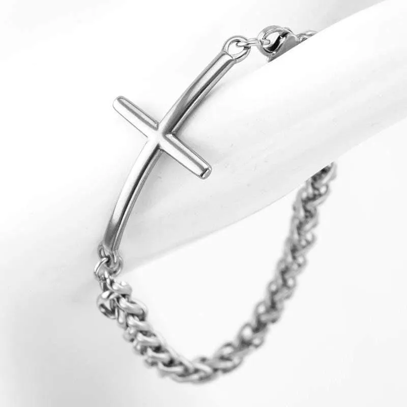 Men's Cross Bracelet <br> Latin Steel Cross