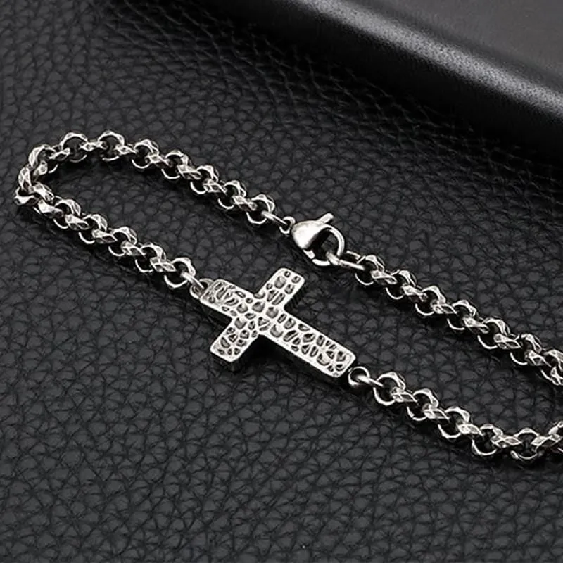 Men's Cross Bracelet <br> Spotted