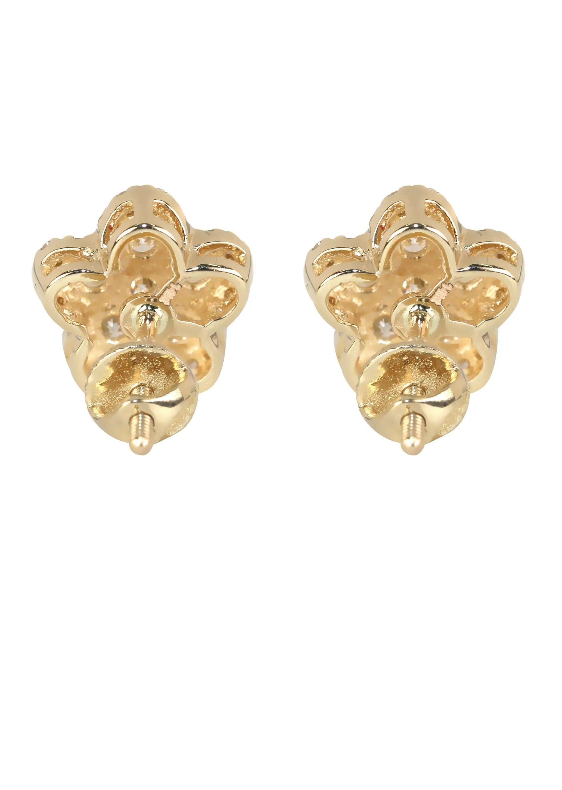 Mens Stud Diamond Earrings | 1.07 Carats 14K Yellow Gold