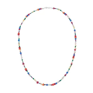 Men's Tutti Frutti Mixed Gemstone Necklace