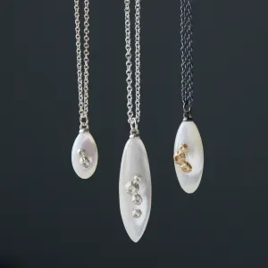 Mother of Pearl Ruthie B. Necklace with Barnacles