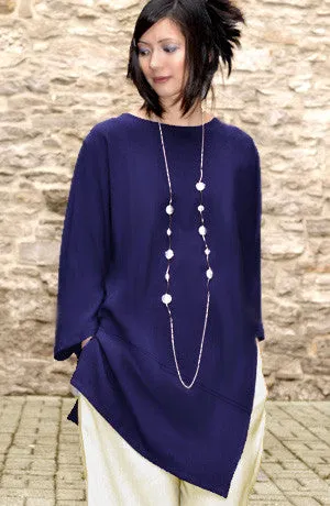 Nagano Tunic in Lapis Papyrus