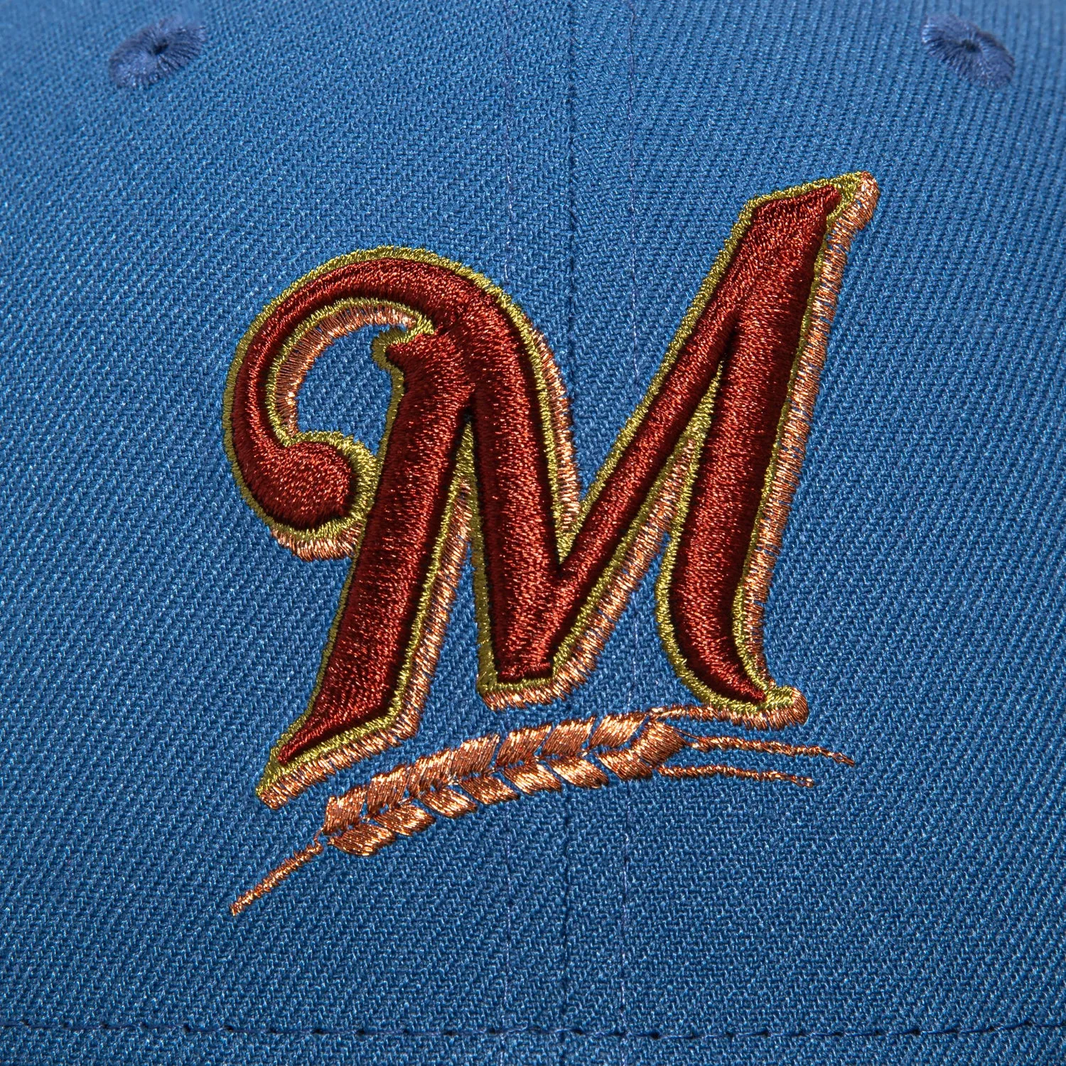 New Era 59Fifty Outdoors Milwaukee Brewers 50th Anniversary Patch Hat - Indigo, Olive