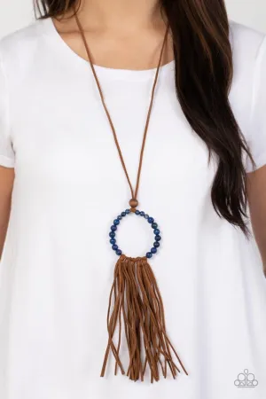 Paparazzi Necklace ~ Namaste Mama - Blue