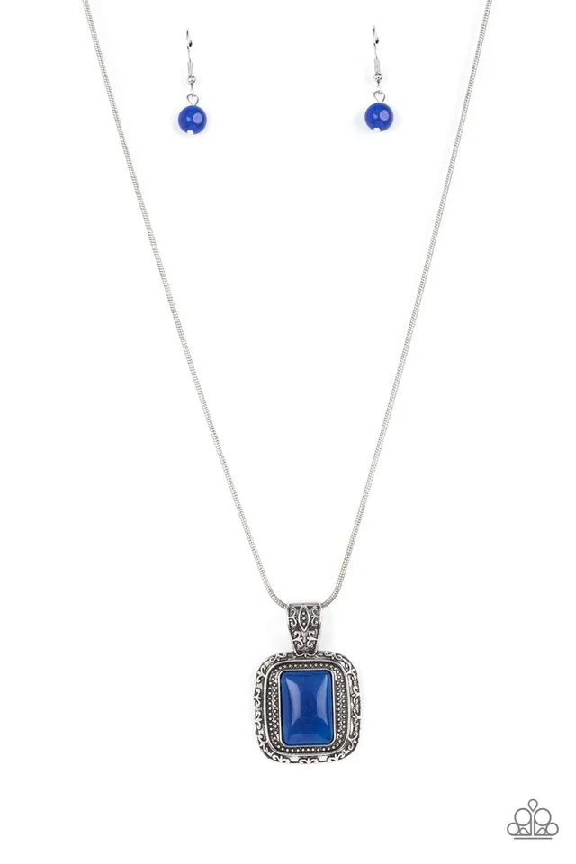 Paparazzi Necklace ~ Right Hand TALISMAN - Blue