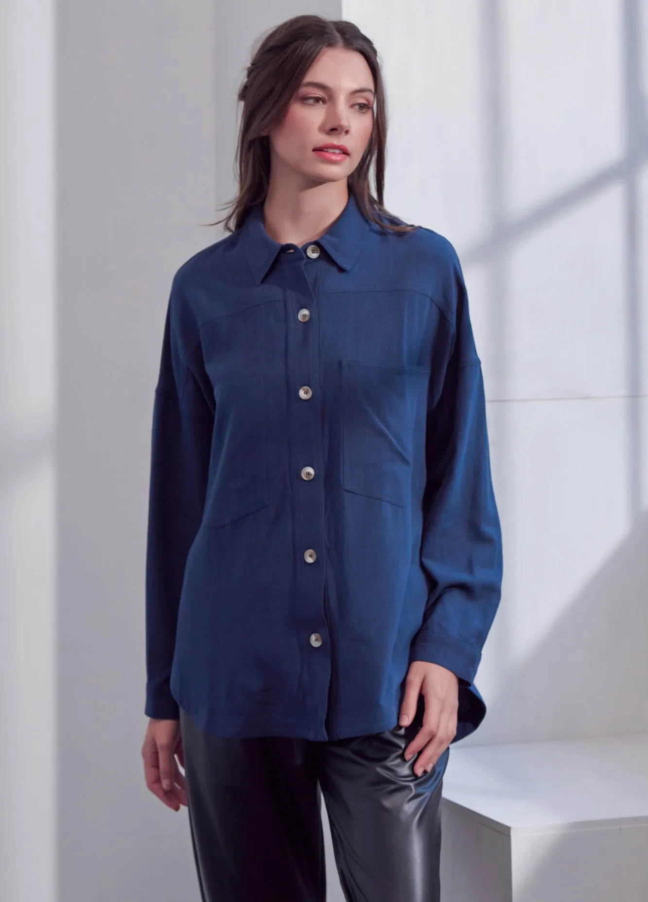 Patch Pocket Lazuli Blue Top