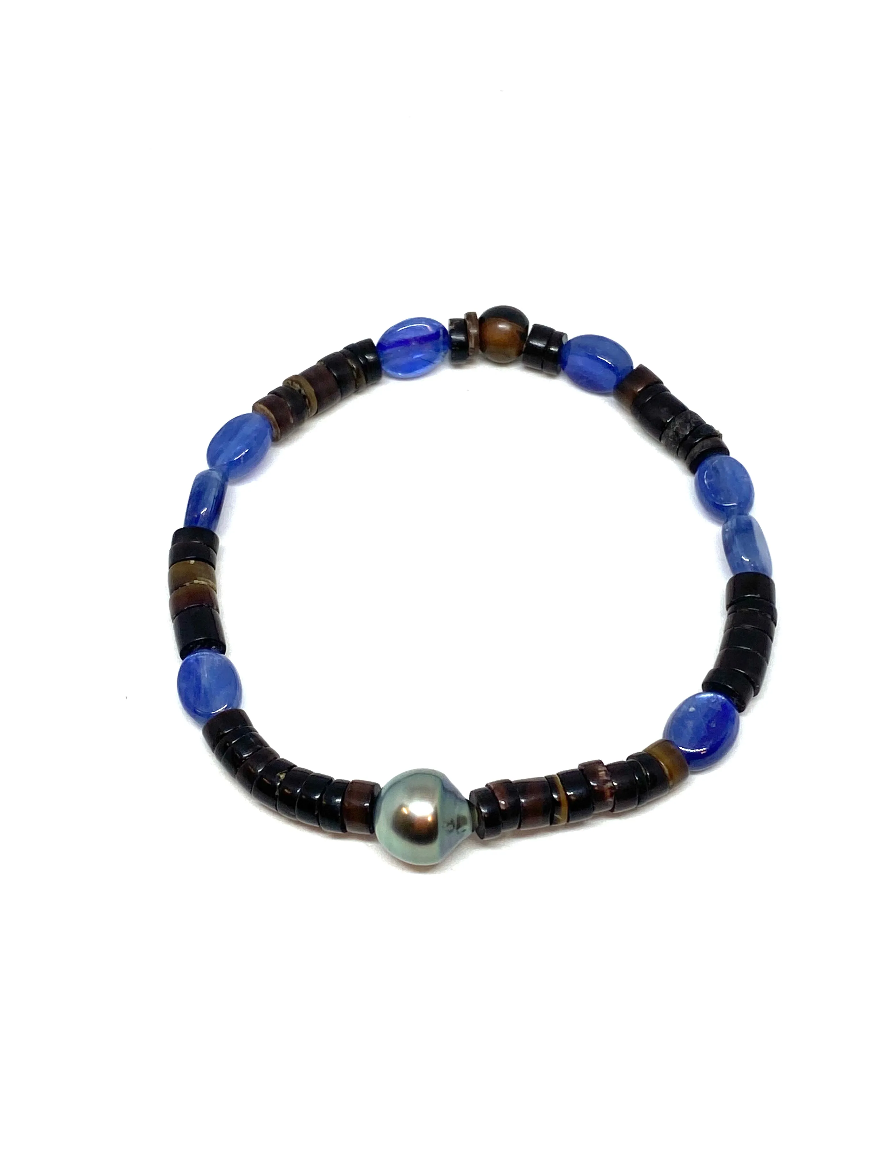 Perle by Lola Tahitian Pearl and Iolite Bead Bracelet