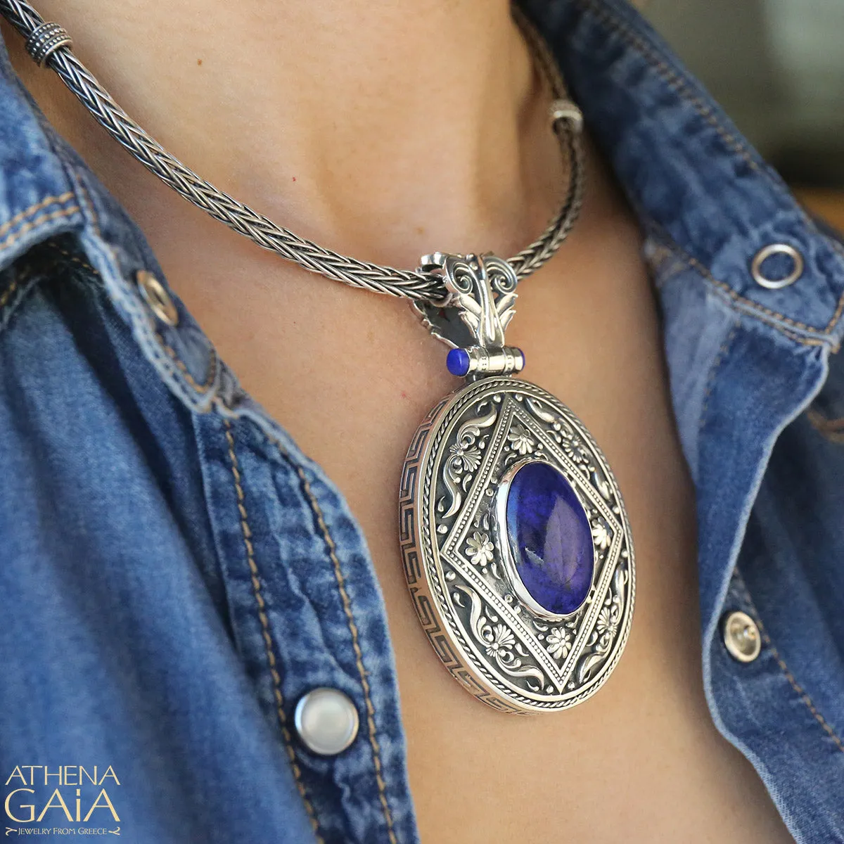 Post Hellenic Lapis Pendant