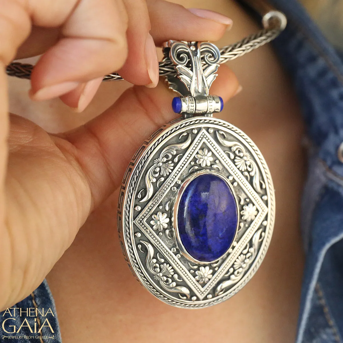 Post Hellenic Lapis Pendant