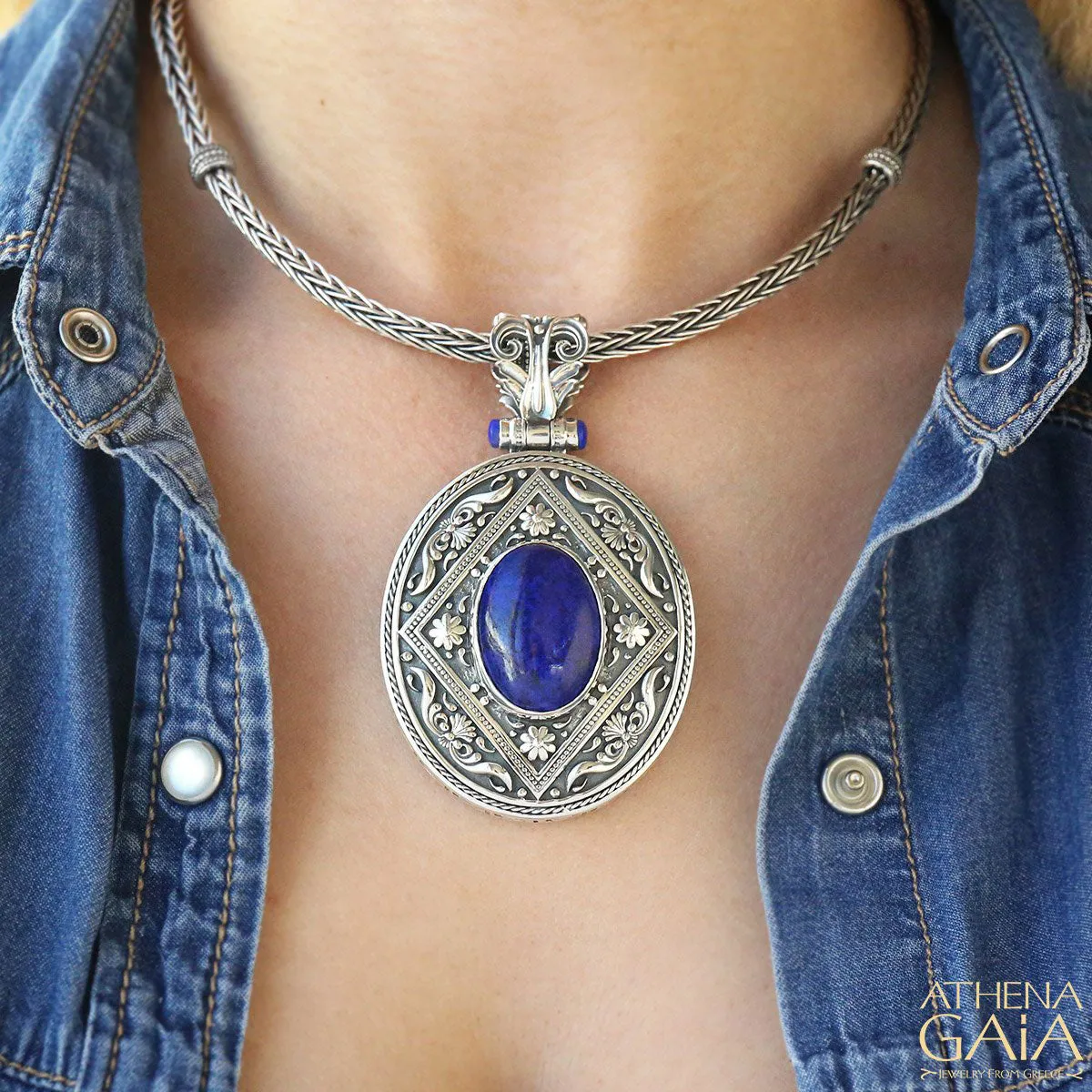 Post Hellenic Lapis Pendant