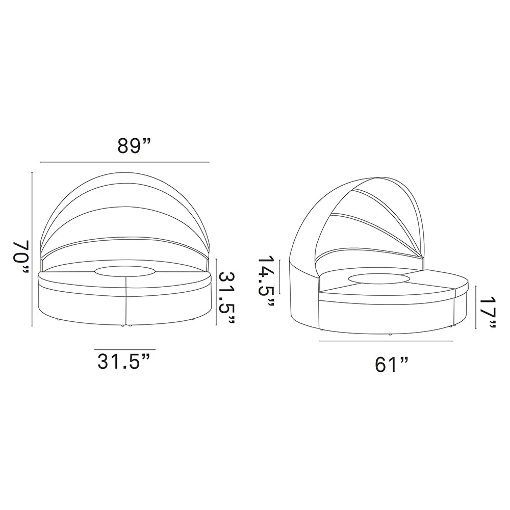 Quest Canopy Outdoor Patio Daybed