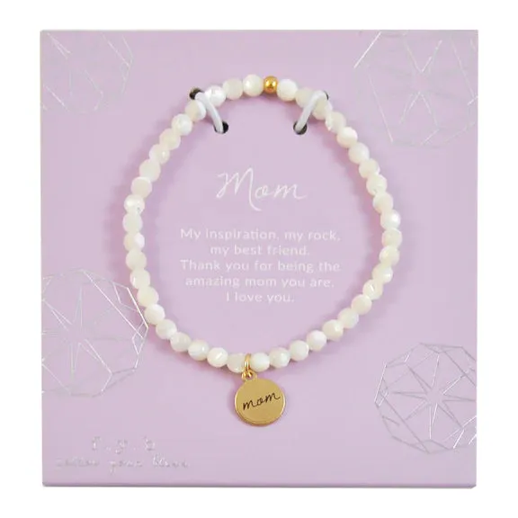 "Mom" Beaded Bracelet