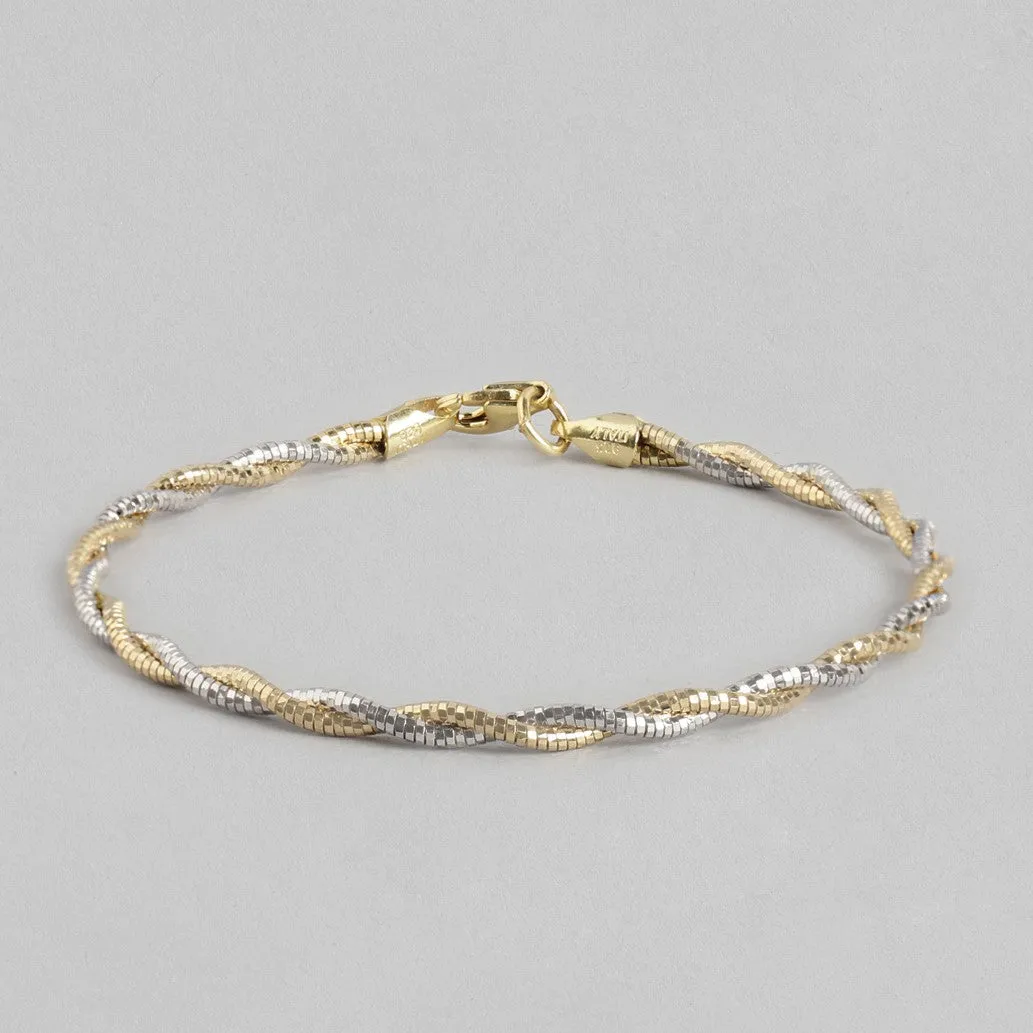 Radiant Harmony Dual Tone 925 Sterling Silver Bracelet