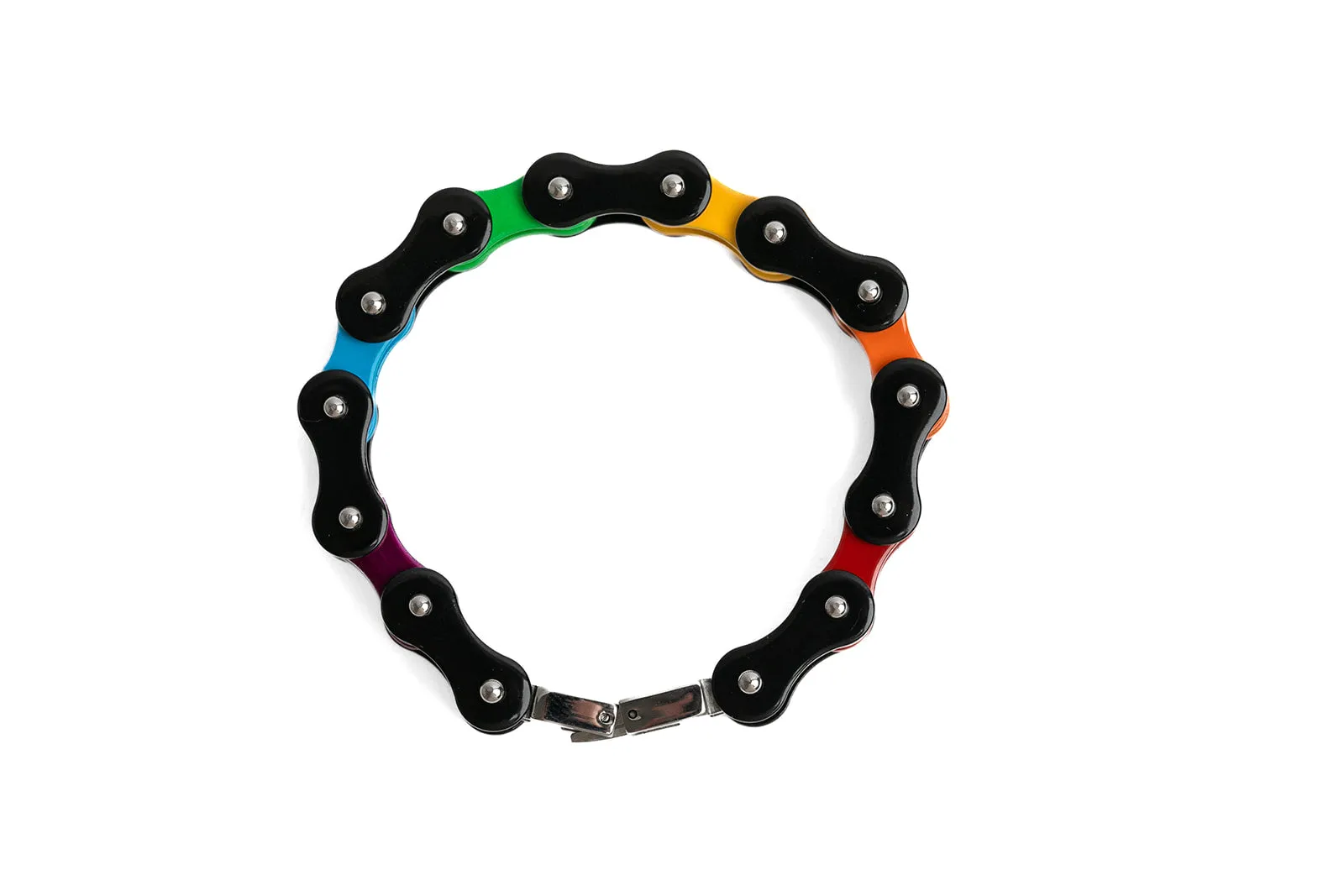 Rainbow LGBTQIA  Pride Stainless Steel Bike Chain Bracelet