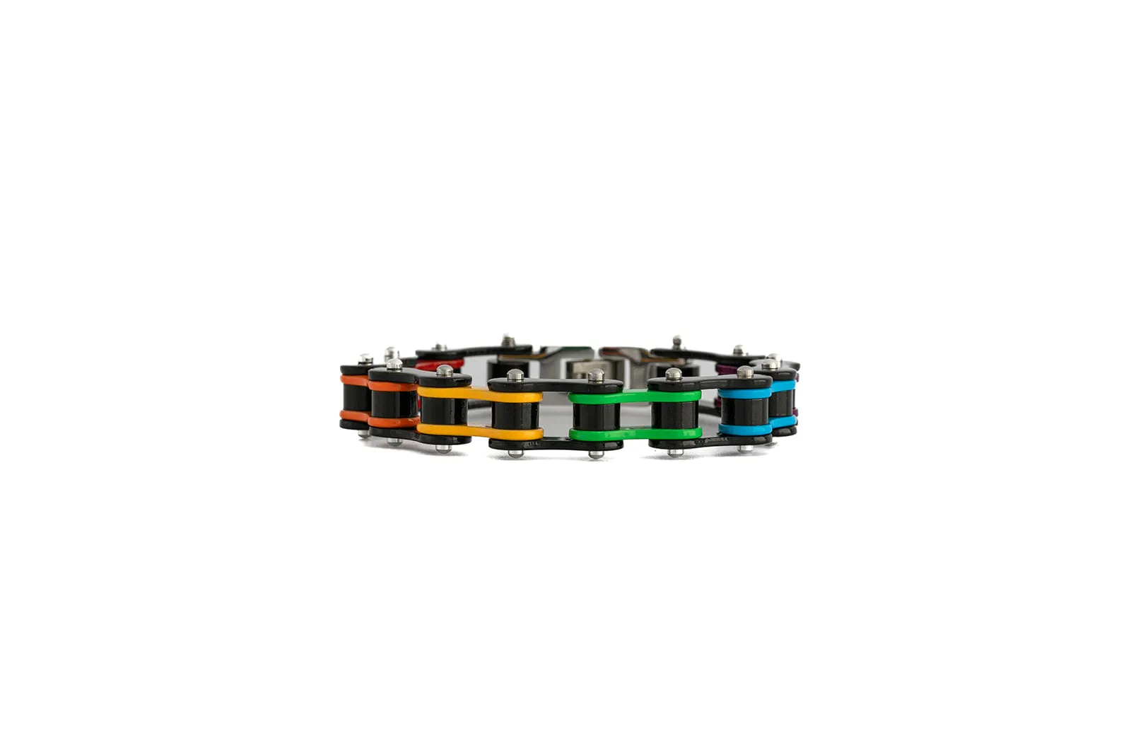 Rainbow LGBTQIA  Pride Stainless Steel Bike Chain Bracelet