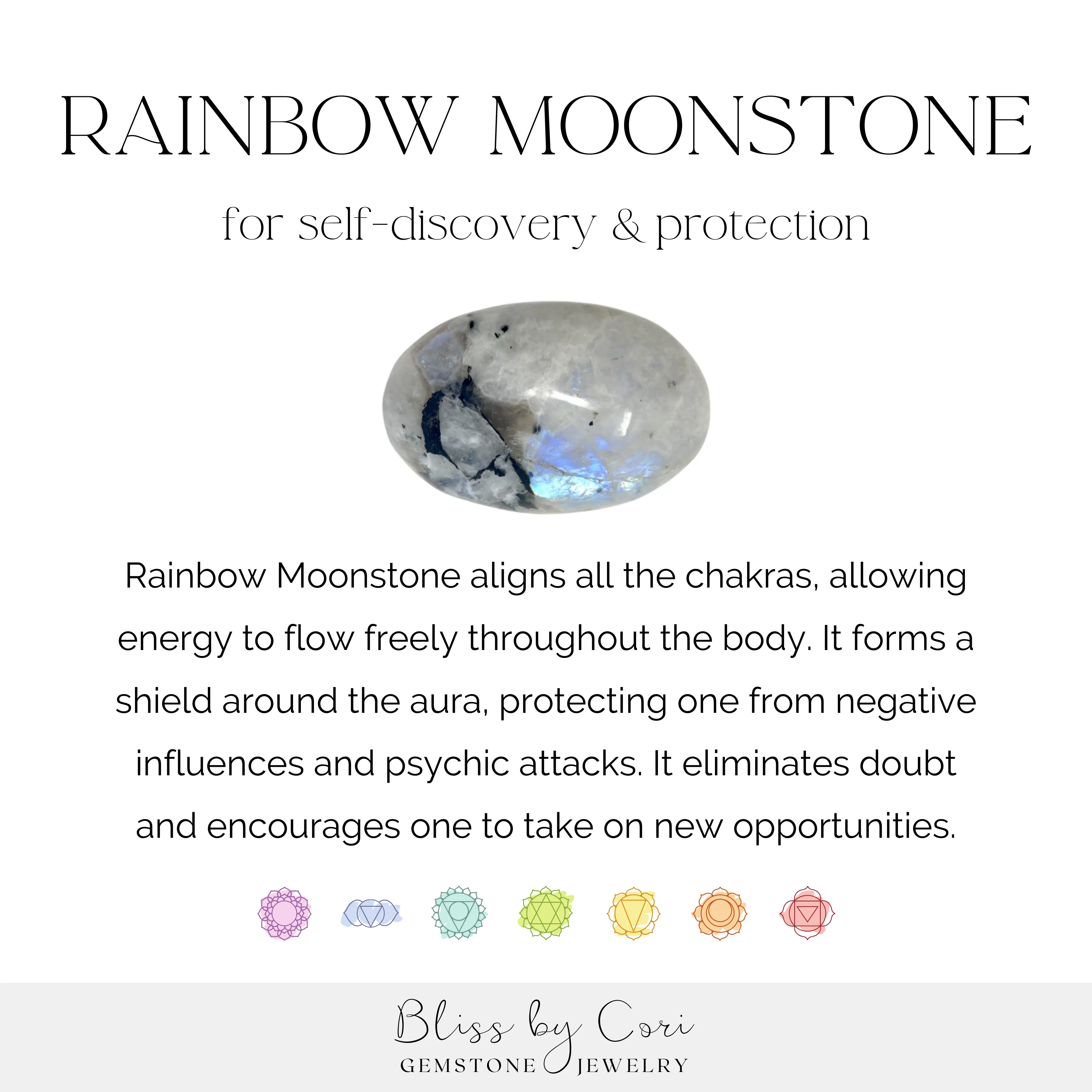 Rainbow Moonstone Reiki Healing Heishi Beaded Gemstone Bracelet