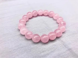 Rose Quartz Bracelet, Women Bracelet, Jewelry Stone Beads Bracelet, Stacking Bracelet For Love Compassion Kindness Forgiveness Love