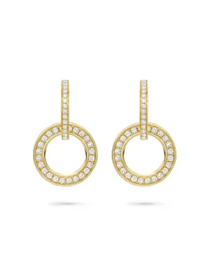 Roulette Large Yellow Gold Diamond Earrings