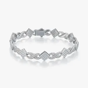 S925 Iced Infinity Link Bracelet