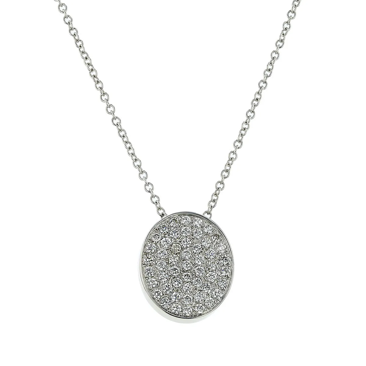 Salavetti 18K White Gold Diamond Pendant Necklace