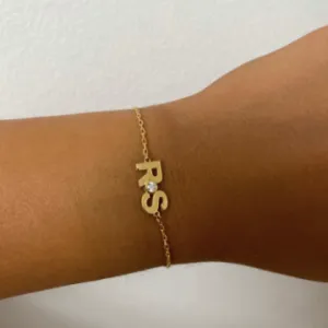 Samantha Initial Stone Bracelet