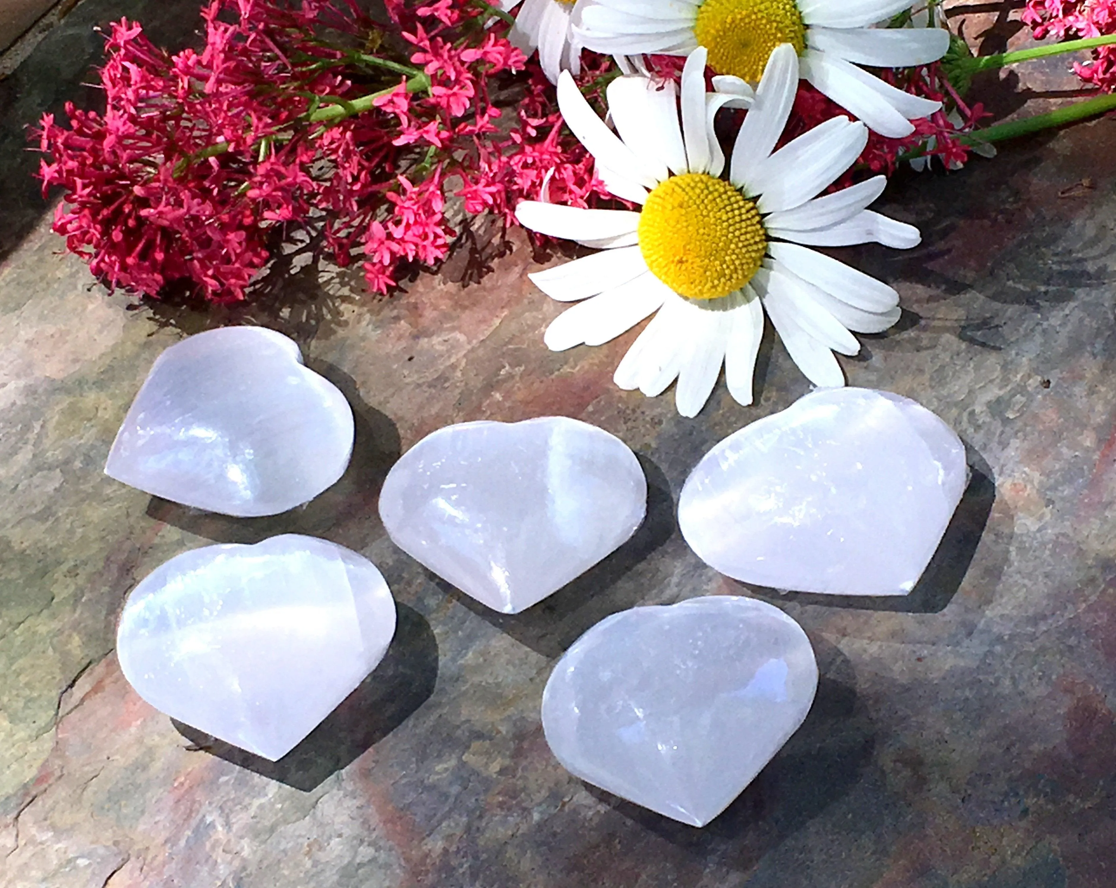 Selenite Hearts