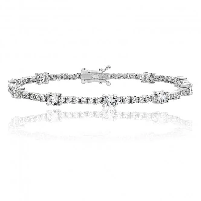 Silver & Co Round Cubic Zirconia Bracelet SBG0018