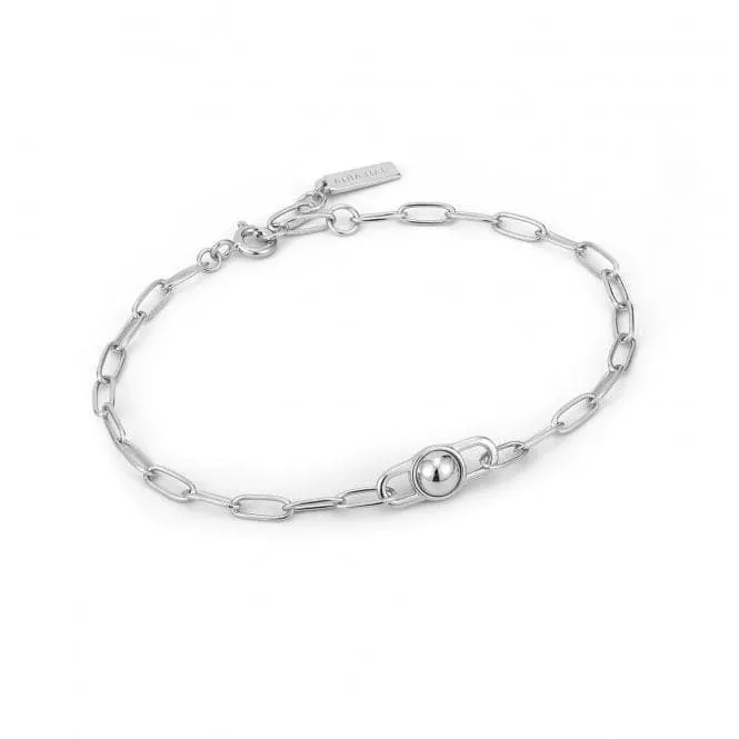 Silver Orb Link Chunky Chain Bracelet B045-02H