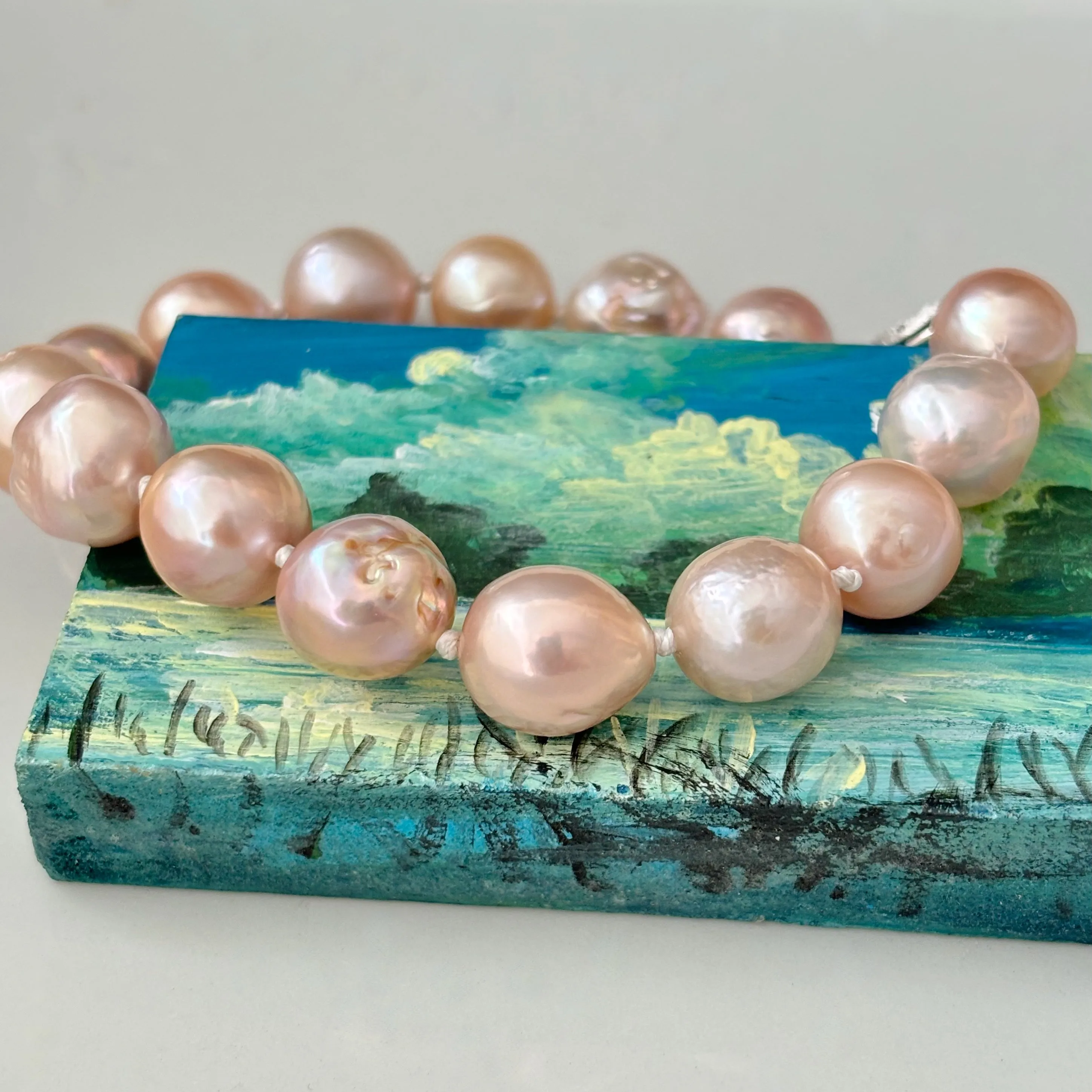 soft petal color Japan Kasumi pearl bracelet