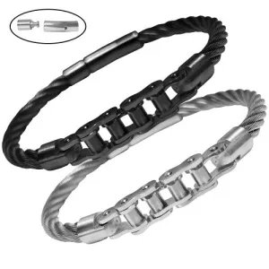 Stainless Steel Biker Chain Cable Bracelet