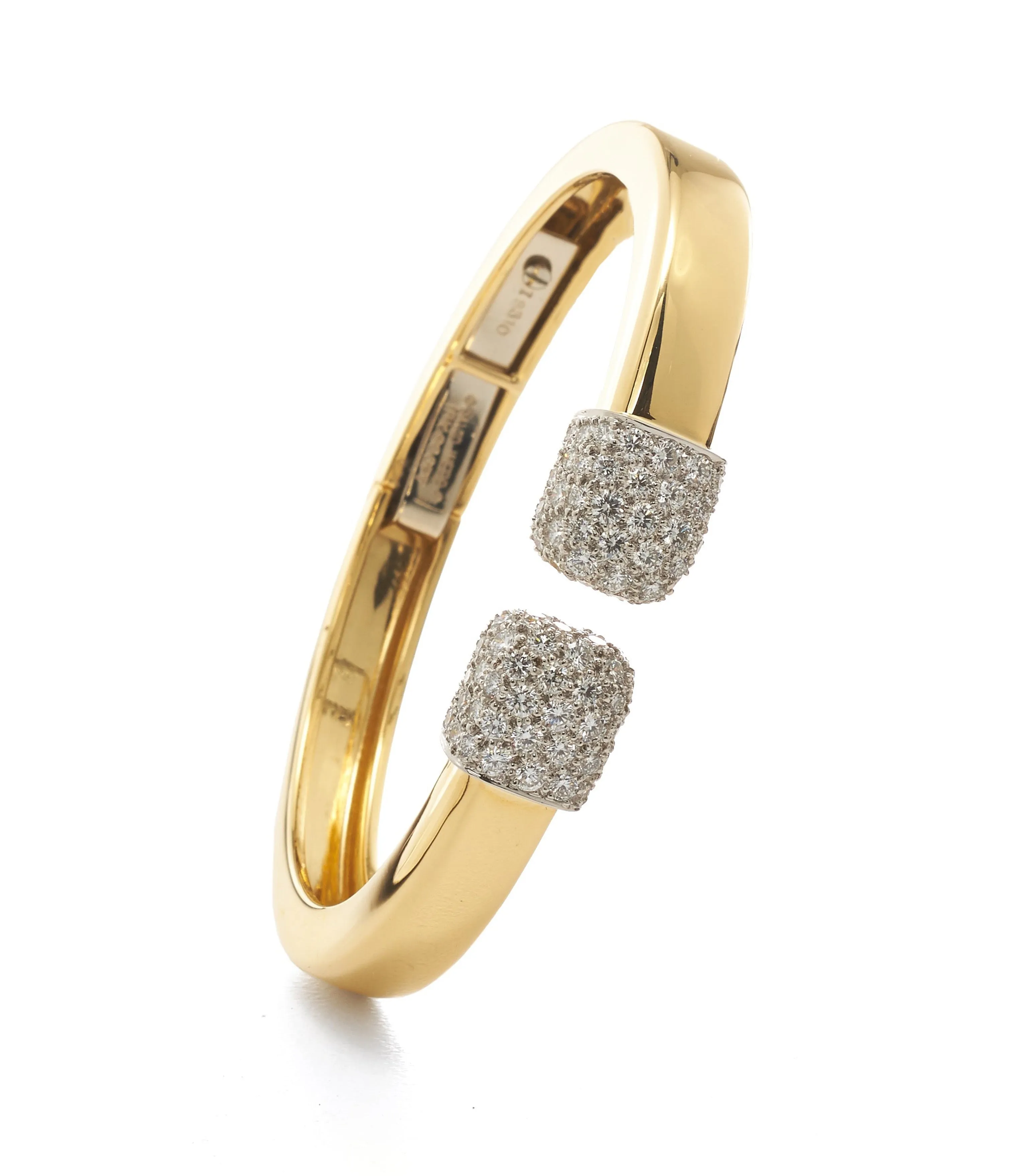 Sugar Cube Bracelet, Polished 18K Gold