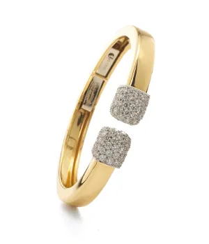 Sugar Cube Bracelet, Polished 18K Gold