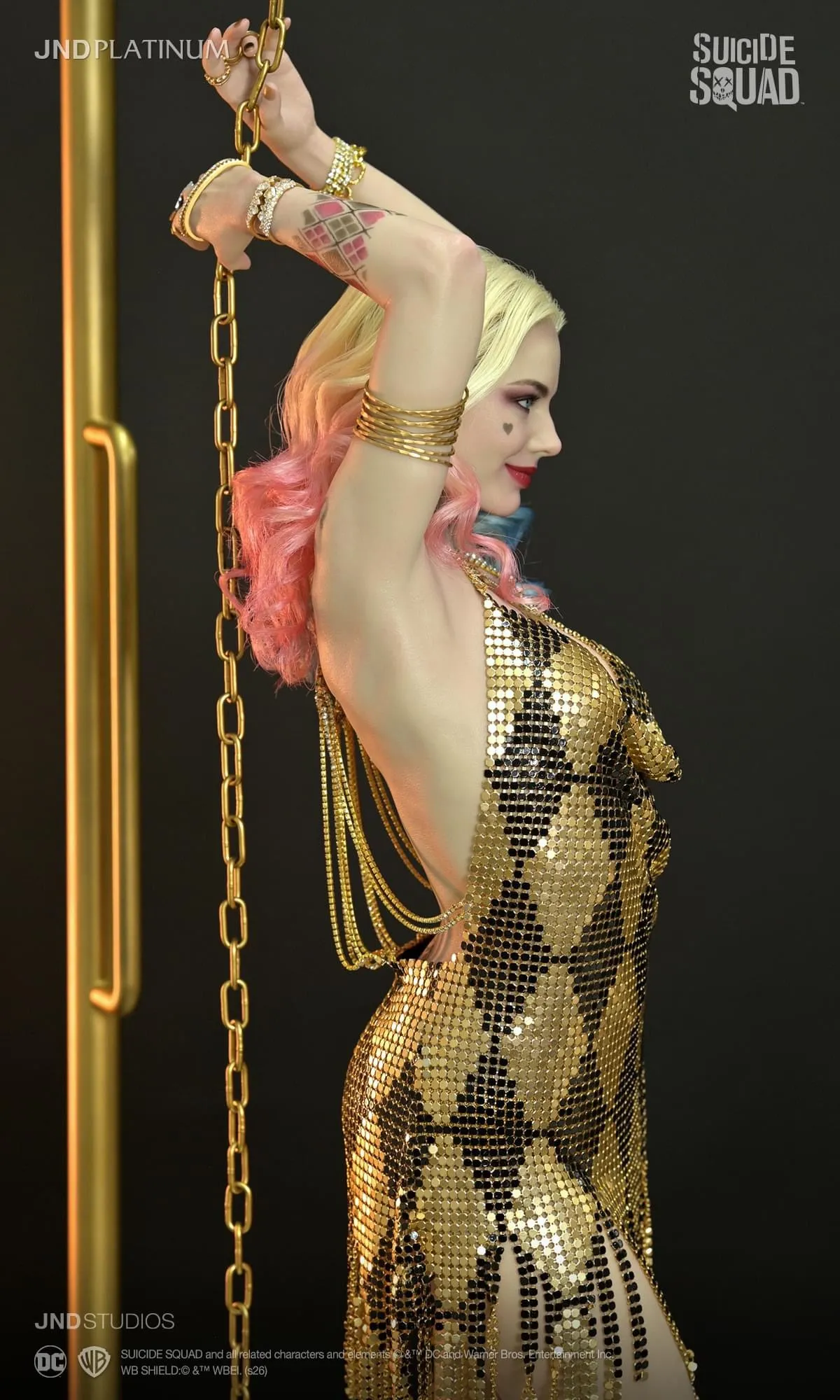 Suicide Squad 2016 - Harley Quinn (Black & Gold Dress) 1/3 Scale Statue - Platinum