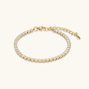 Tennis Chain Bracelet in Gold