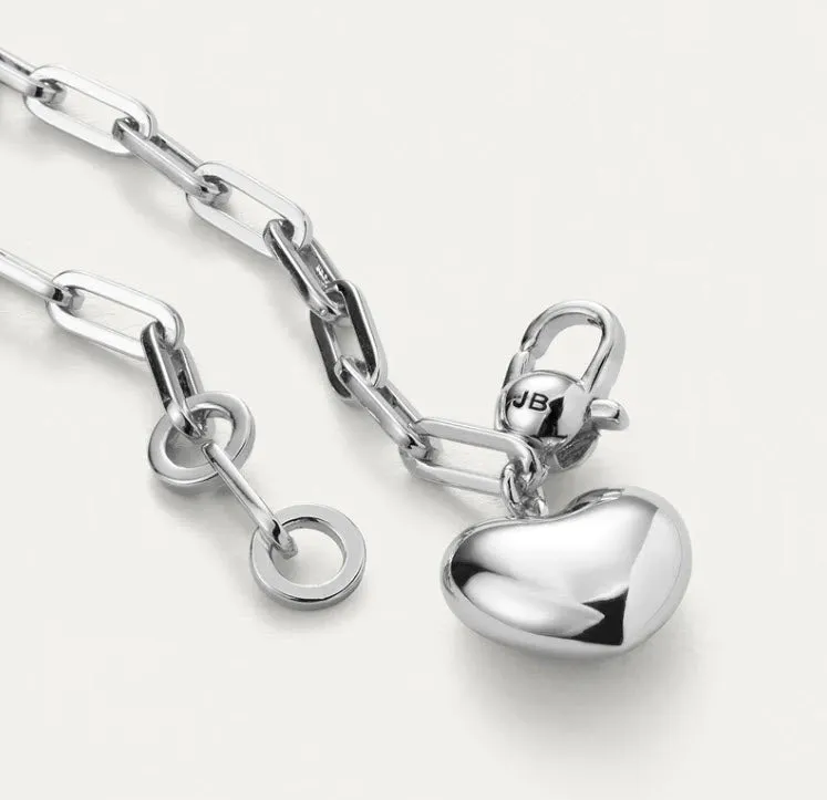 The Puffy Heart Bracelet in Silver