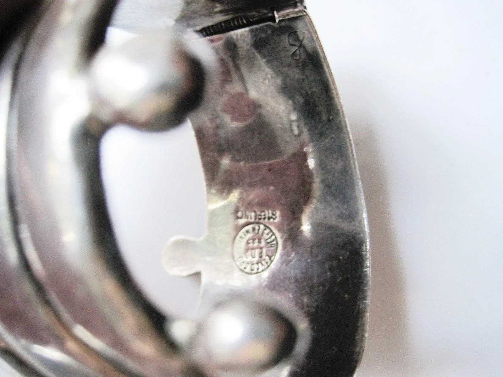 Vintage Small Mexican Sterling Silver Clamper Bracelet - Mid Century Spring Hinged Bracelet